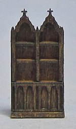 Gothic 2 Bay Bookcase 1/144th scale Gothic 2 Bay Bookcase 1/144th scale